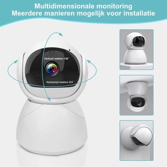iNeedy BabyWatch  - 5inch Babyfoon - Baby monitor - Op afstand bestuurbaar - Full HD - Afbeelding 3