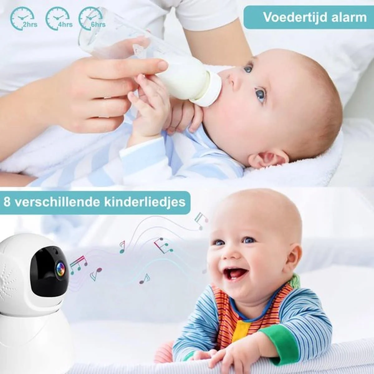 iNeedy BabyWatch  - 5inch Babyfoon - Baby monitor - Op afstand bestuurbaar - Full HD - Afbeelding 5