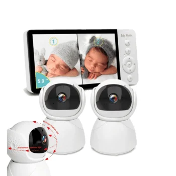 iNeedy BabyWatch Duo 5inch - Twee camera’s - Babyfoon - Baby monitor - Op afstand bestuurbaar